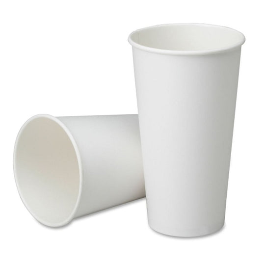 DISPOSABLE 21 OZ. PAPER CUPS, BIO-BASED, WHITE BX