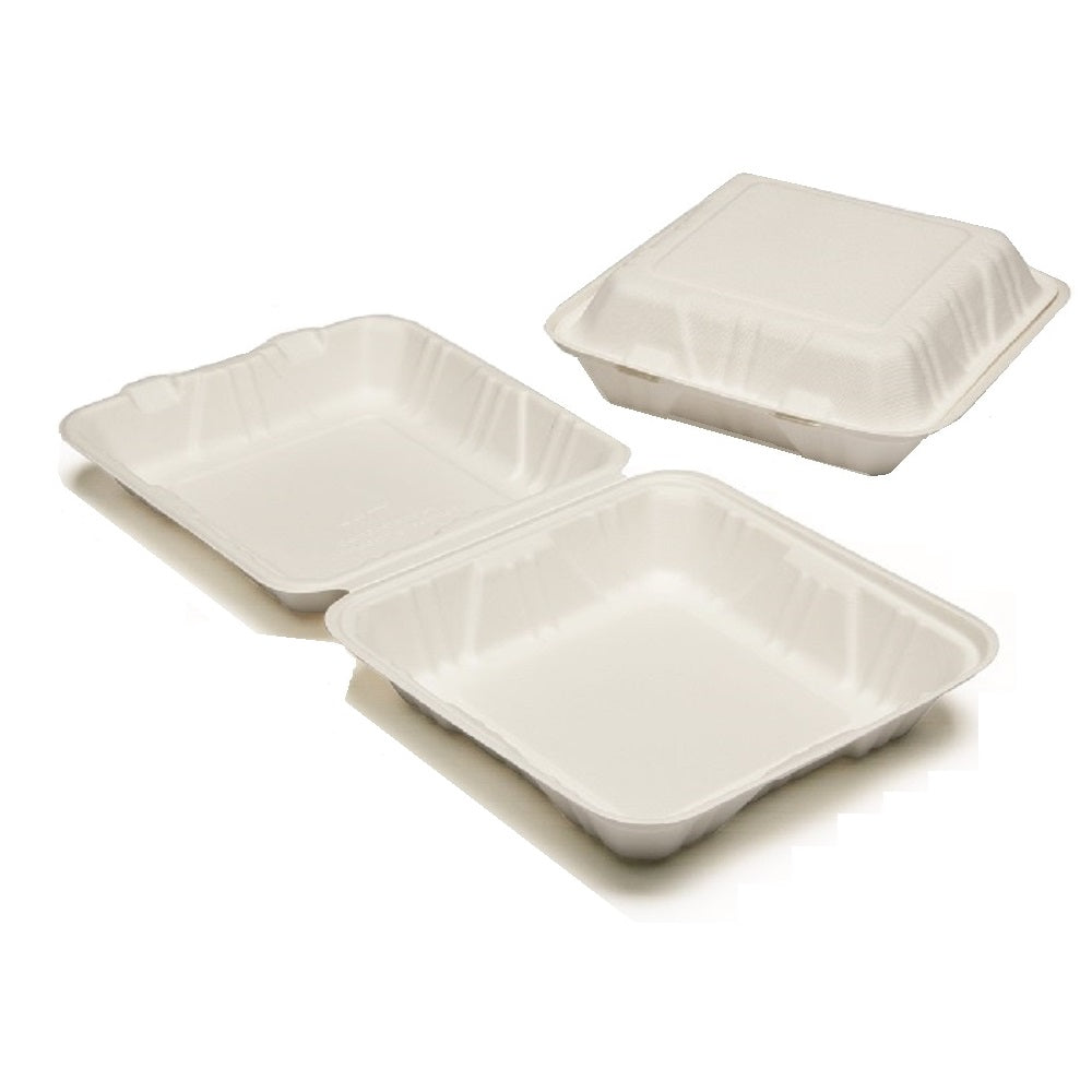 CLAMSHELL HINGED LID TOGO FOOD CONTAINERS, 1 COMPARTMENT