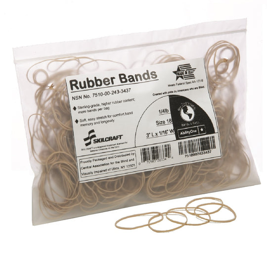 7510002433437 RUBBER BANDS, SIZE,  1/4 lb BAG EA