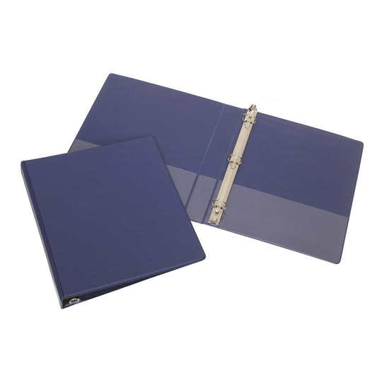 ROUND 3-RING BINDER, 1" CAPACITY - BLUE