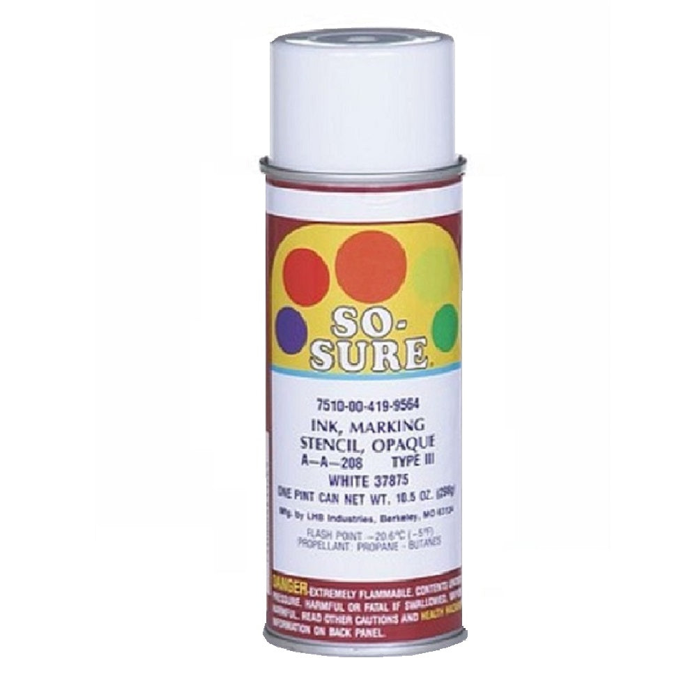 AEROSOL STENCIL INK, WHITE - 12/CASE