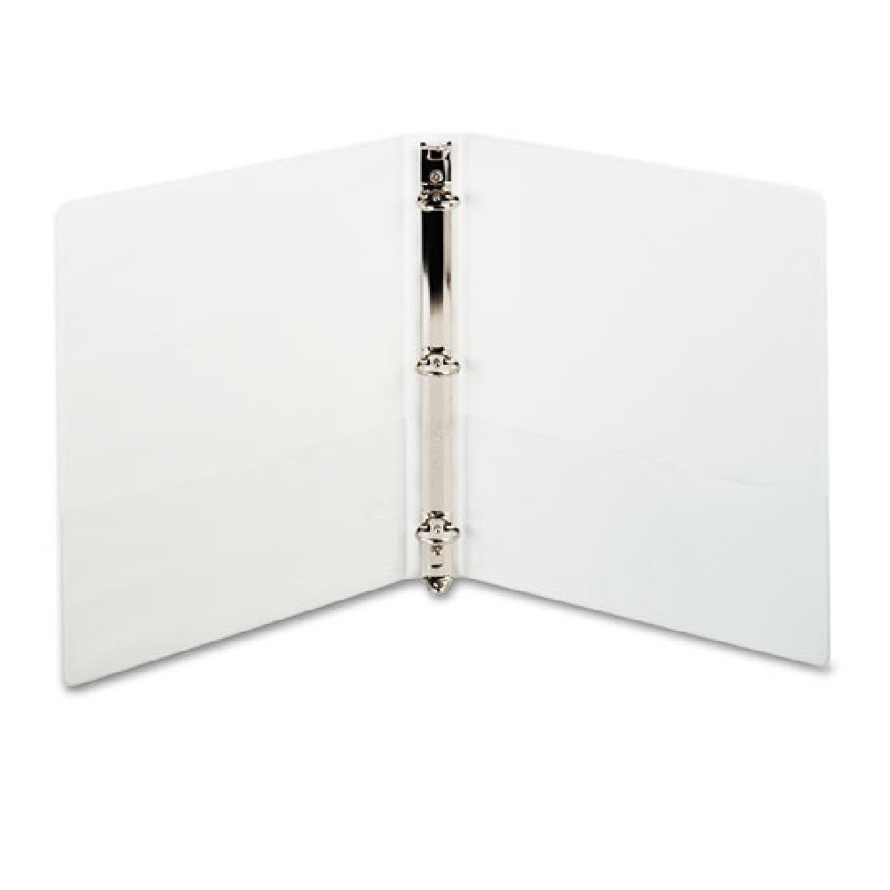 ROUND RING BINDER,, 1" CAPACITY, WHITE