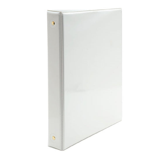 ROUND RING BINDER,, 1" CAPACITY, WHITE