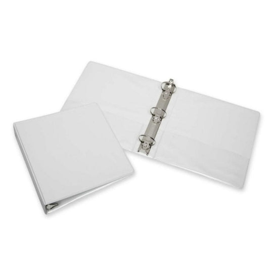 ROUND RING BINDER, 2" CAPACITY - WHITE