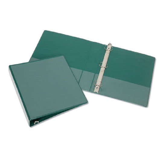 ROUND RING BINDER, 3" CAPACITY, GREEN