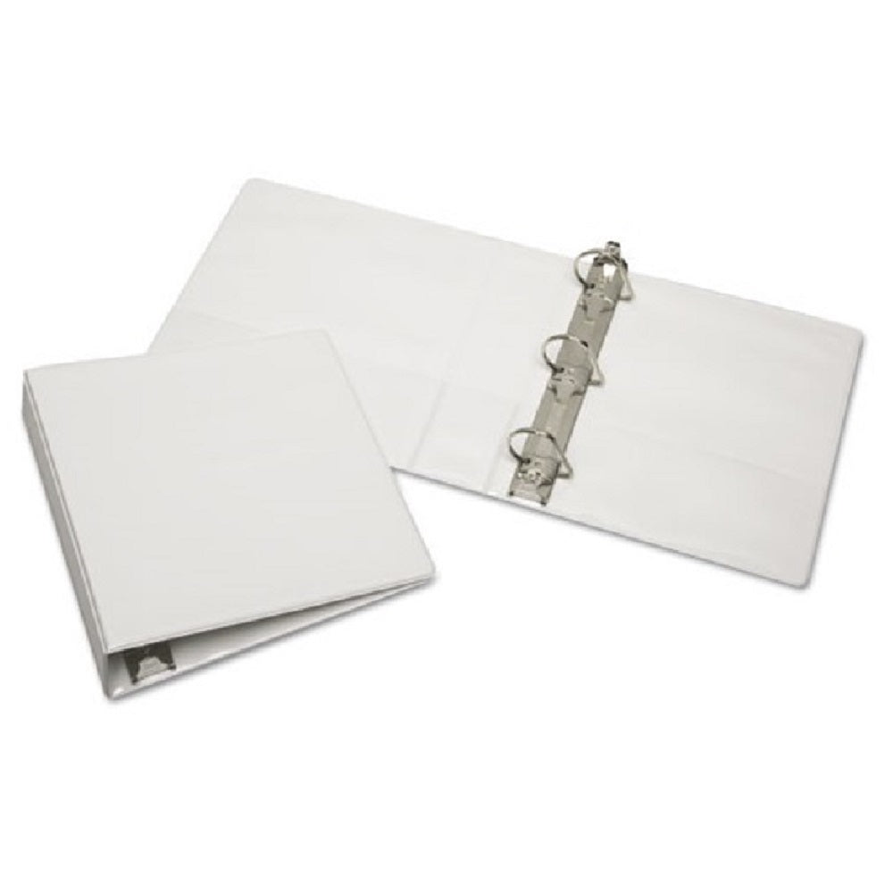 SLANT D-RING VIEW BINDER, CLEAR OVERLAY, 1" CAPACITY, WHITE