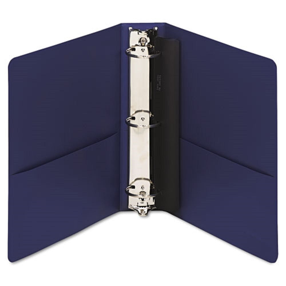 ROUND RING BINDER, NO OVERLAY, 2" CAPACITY, DARK BLUE