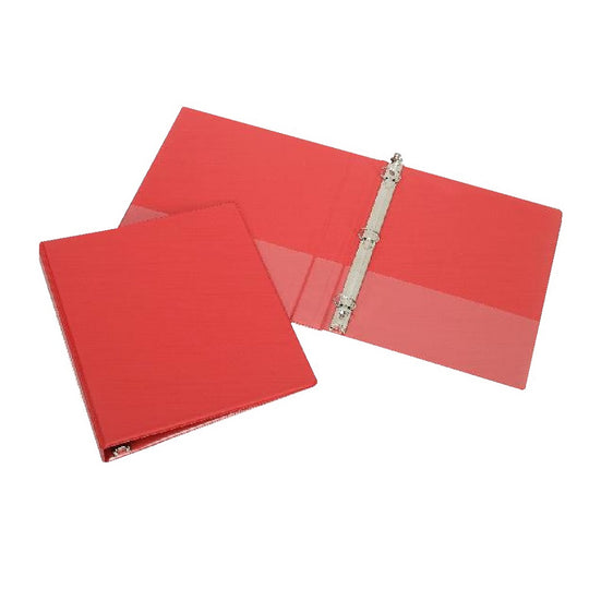 ROUND RING BINDER, NO OVERLAY, 2" CAPACITY, RED