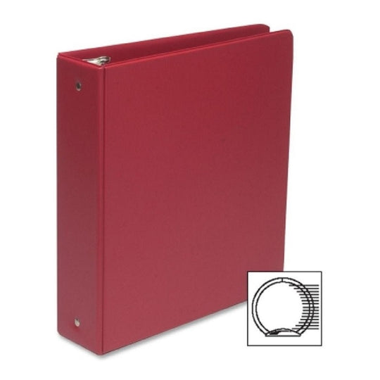 ROUND RING BINDER, NO OVERLAY, 2" CAPACITY, RED