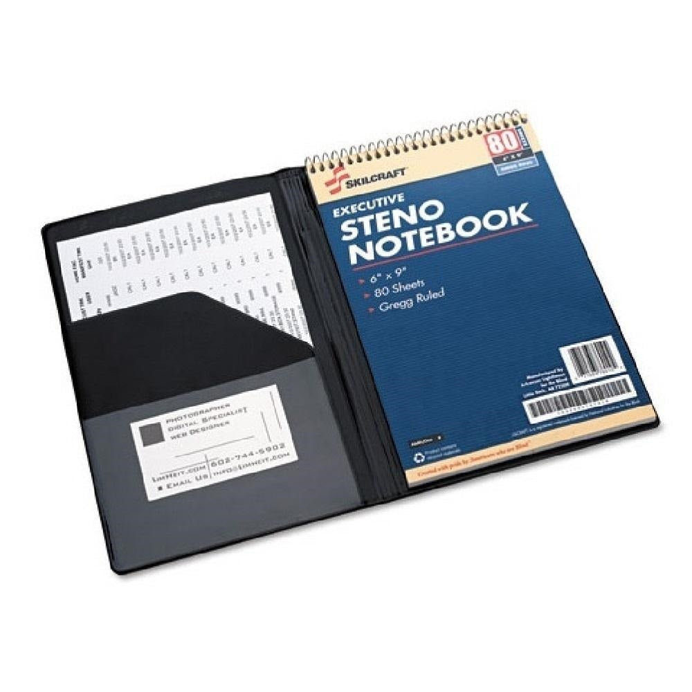 VINYL STENO PAD HOLDER, VINYL/FOAM, BLACK