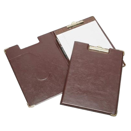 DELUXE WRITING PORTFOLIO W/BRASS CLIP, BURGUNDY - 1/CASE