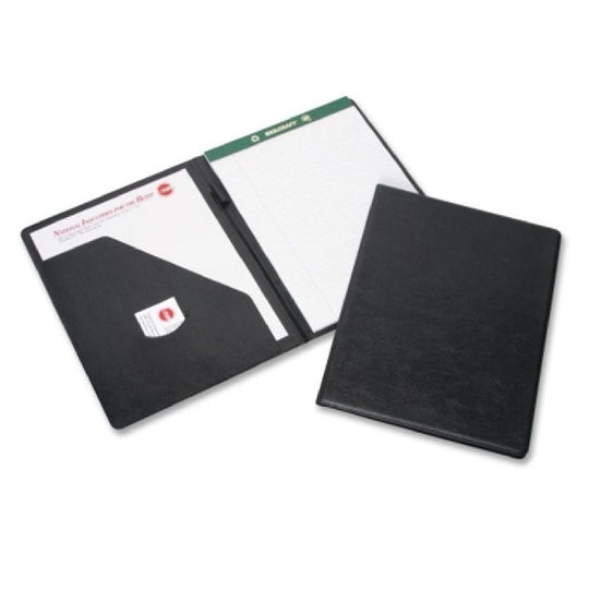 STANDARD WRITING PORTFOLIO, W/LETTER SIZE NOTE PAD AND PEN, BLACK - 1/CASE