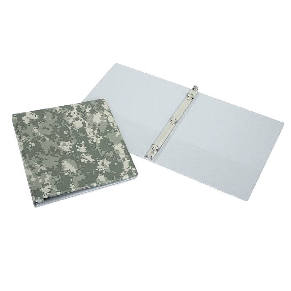 LETTER SIZE ROUND RING, POCKETS BINDER, CAMOUFLAGE