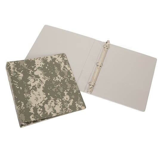 3-RING BINDER, 1" CAPACITY, PAPER, VINYL- CAMOUFLAGE