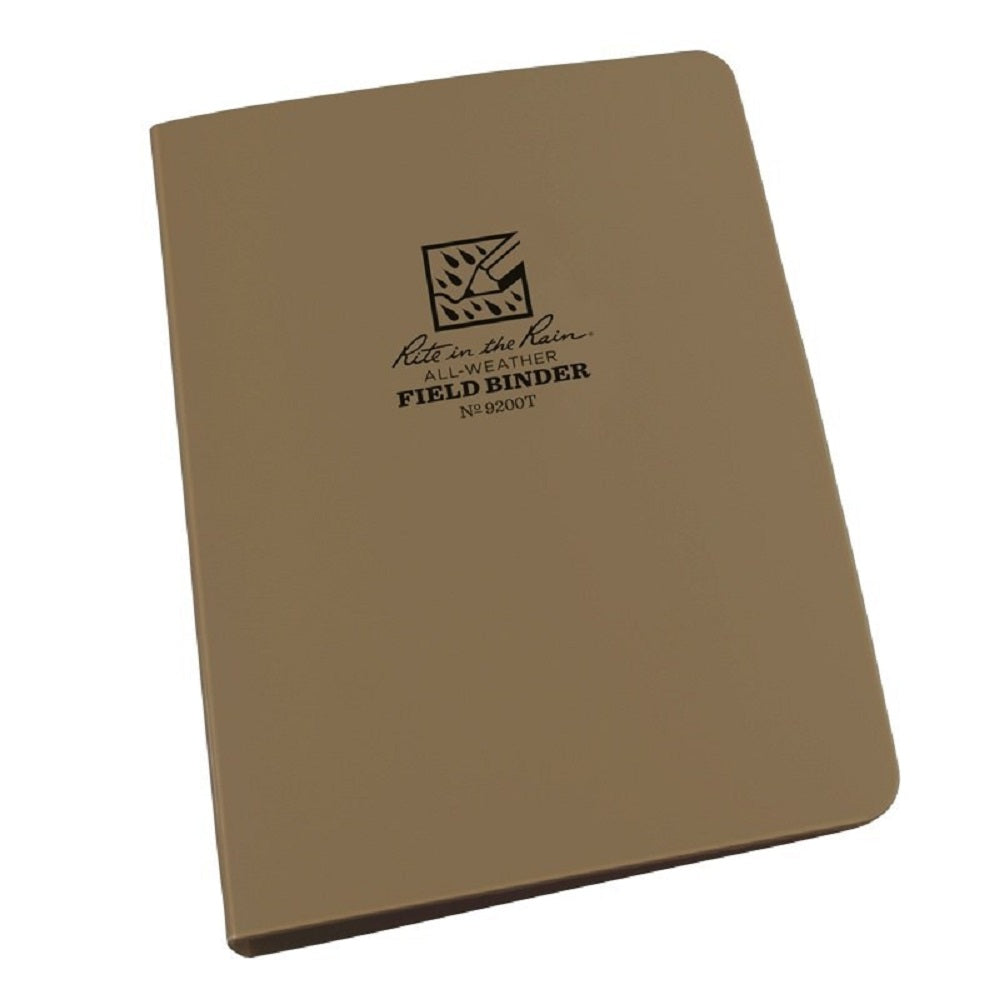 RITE IN THE RAIN ALL-WEATHER RING BINDER, POLYDURA/METAL, TAN