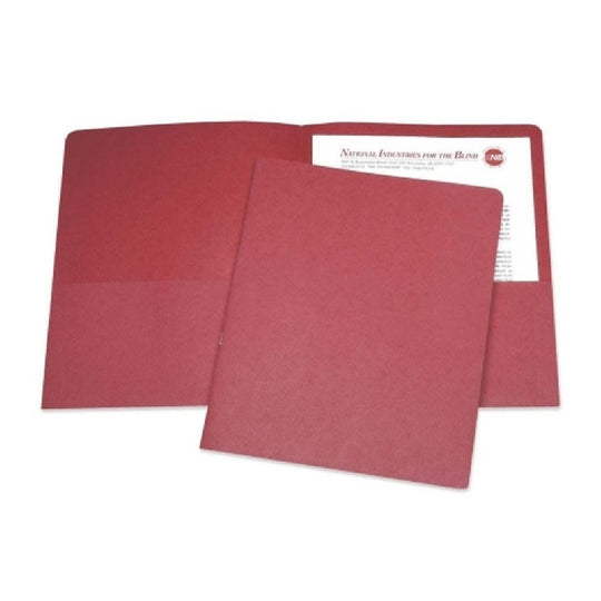 DOUBLE POCKET PORTFOLIO, LETTER SIZE, RED