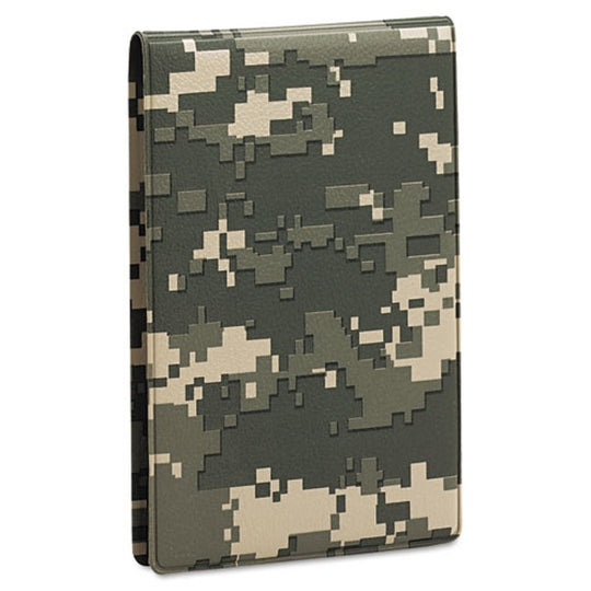 TOP OPENING PAD HOLDER W/MEMO BOOK, CAMOUFLAGE, 1-DOZEN