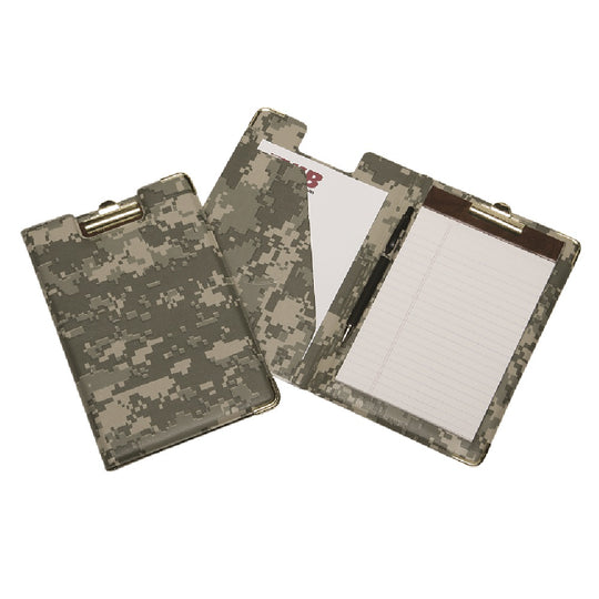 DELUXE WRITING PORTFOLIO W/BRASS CLIP, CAMOUFLAGE - EA