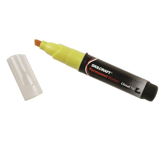 NSN0790288, PERMANENT TUBE TYPE MARKER, CHISEL TIP, YELLOW PK