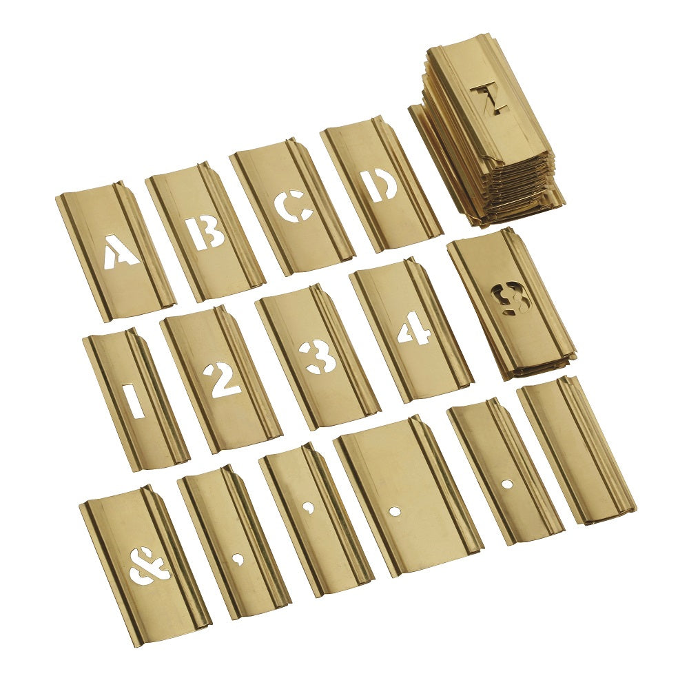 BRASS STENCIL SET, GOTHIC - 1/2" BRASS