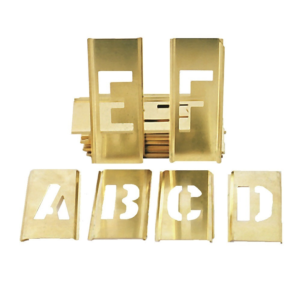 BRASS STENCIL SET, GOTHIC - 1/2" BRASS