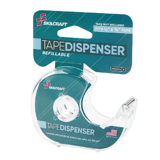 HAND-HELD TAPE DISPENSER, REFILLABLE - CLEAR