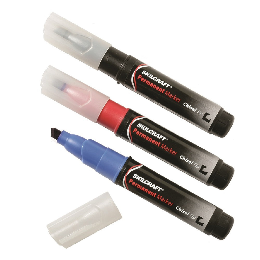 MARKER SET, TUBE TYPE, CHISEL TIP - 3 COLORS