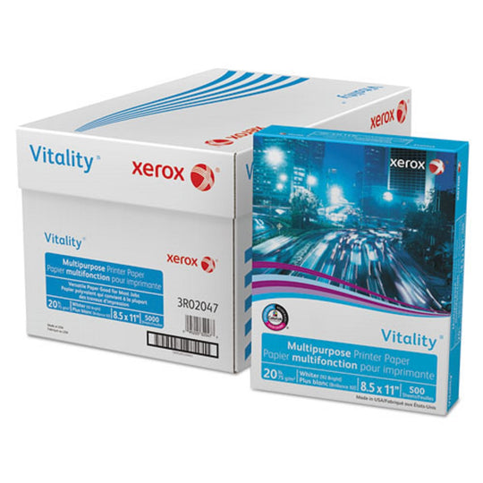 XEROX MULTIPURPOSE PRINT PAPER, 92 BRIGHT, 20 LB - WHITE 500 SHEETS/REAM 10 REAMS/CARTON