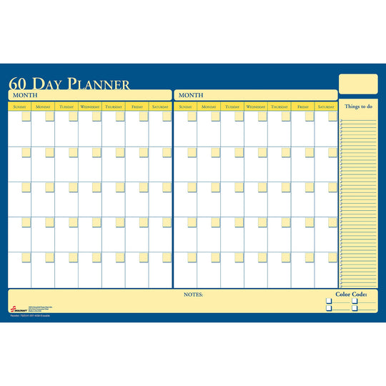 7520012074058 REVERSIBLE AND ERASABLE NON-DATED 30/60 DAY PLANNER EA