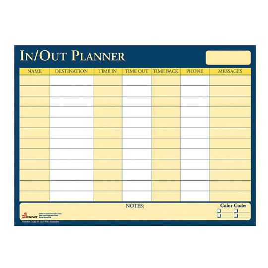 7520012074061 ABILITYONE IN/OUT ERASABLE SCHEDULER BX