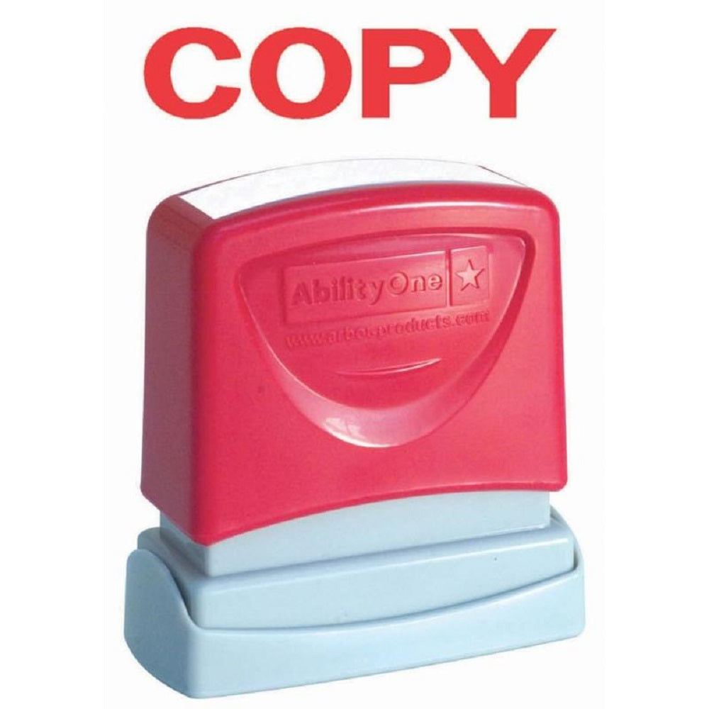 PRE-INKED MESSAGE STAMP, "COPY", IMPRESSION 1-3/4" x 1/2" - RED INK