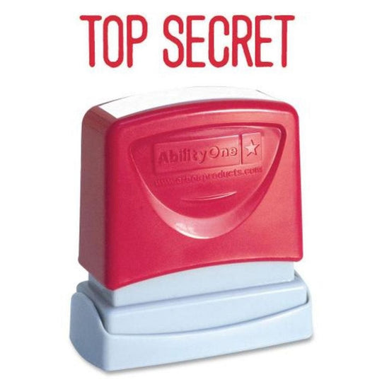 PRE-INKED MESSAGE STAMP, "TOP SECRET" IMPRESSION - RED INK