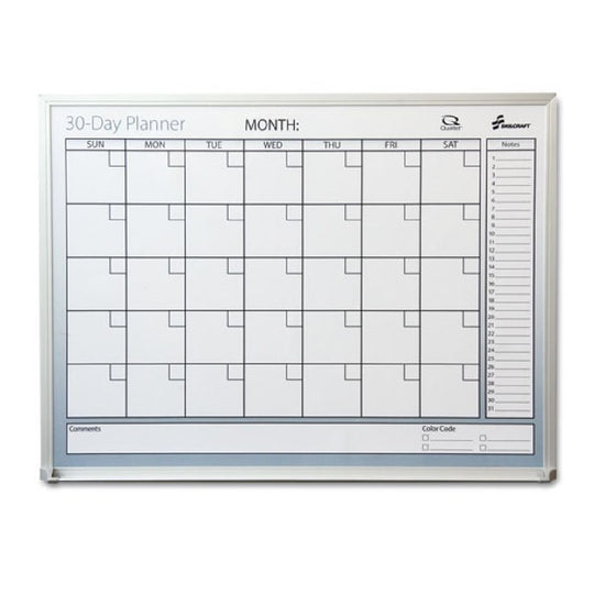 QUARTET 30 DAY WET ERASE PLANNER W/ALUMINUM FRAME