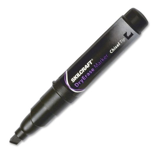 DRY ERASE MADRKER, CHISEL TIP,  BLACK PK