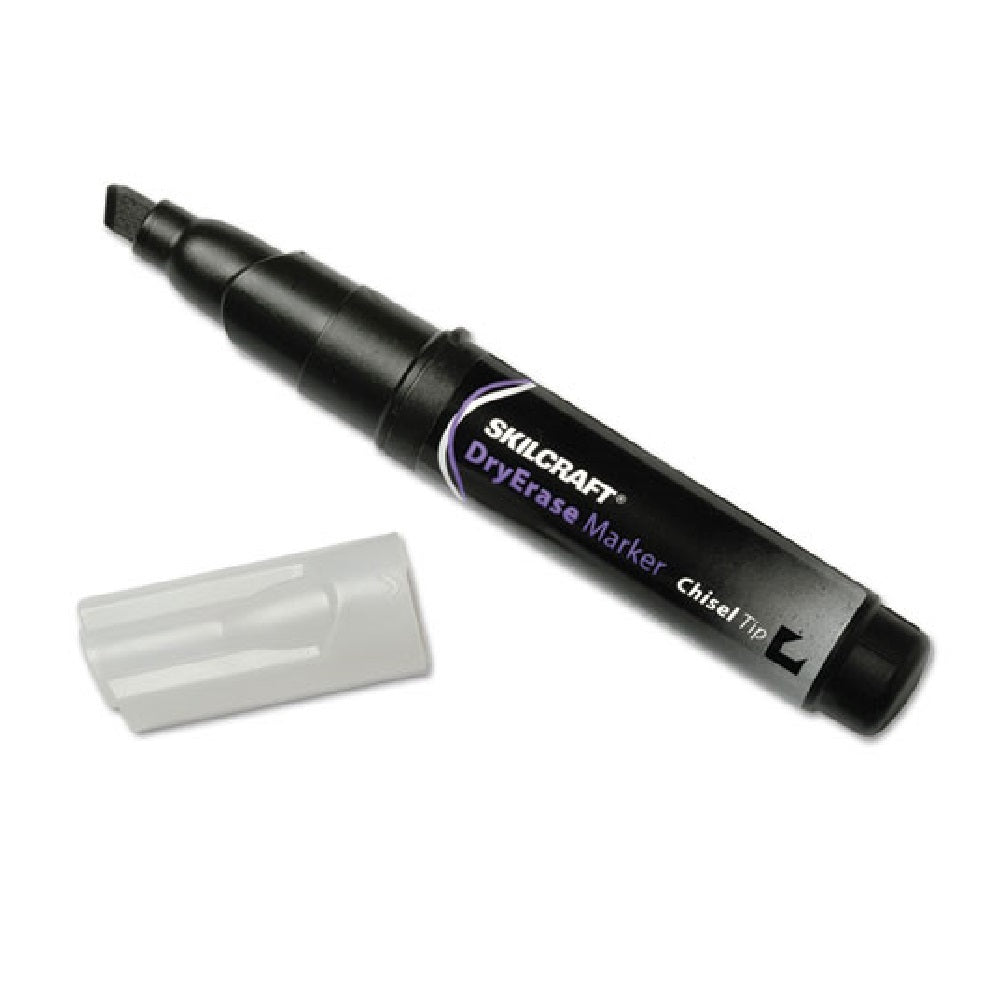 DRY ERASE MADRKER, CHISEL TIP,  BLACK PK