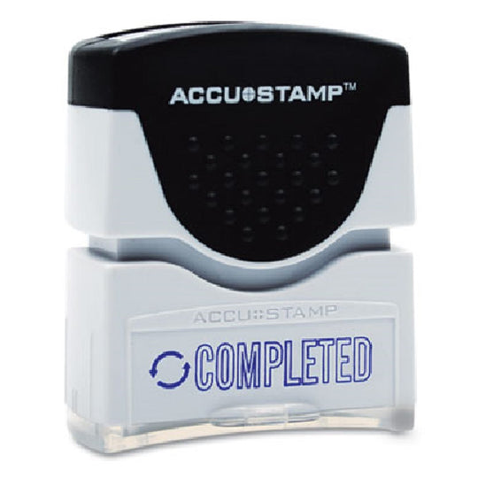 PRE-INKED MESSAGE STAMP "COMPLETED"  BLUE INK