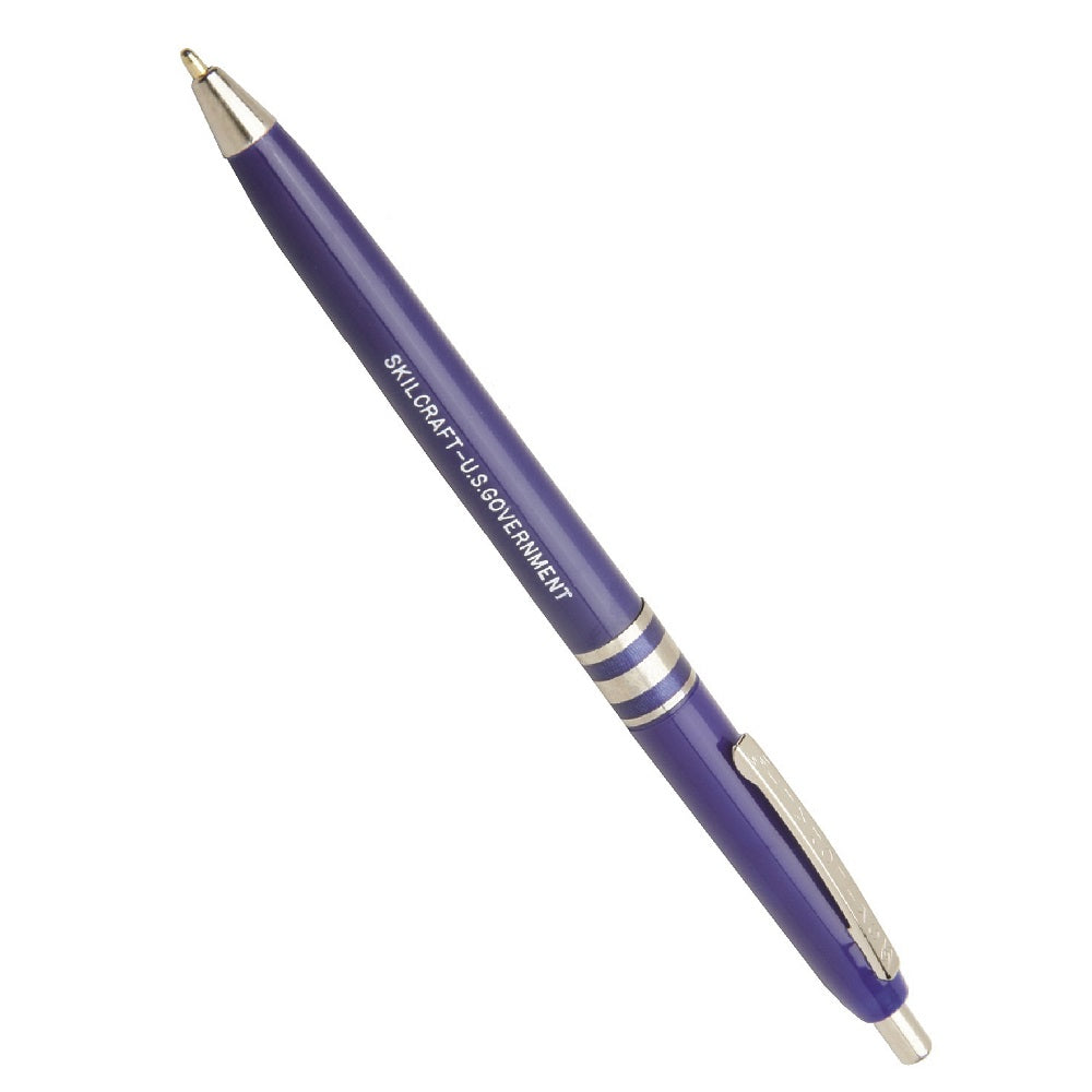 US GOVERNMENT RETRACTABLE MEDIUM POINT PEN, BLUE BX