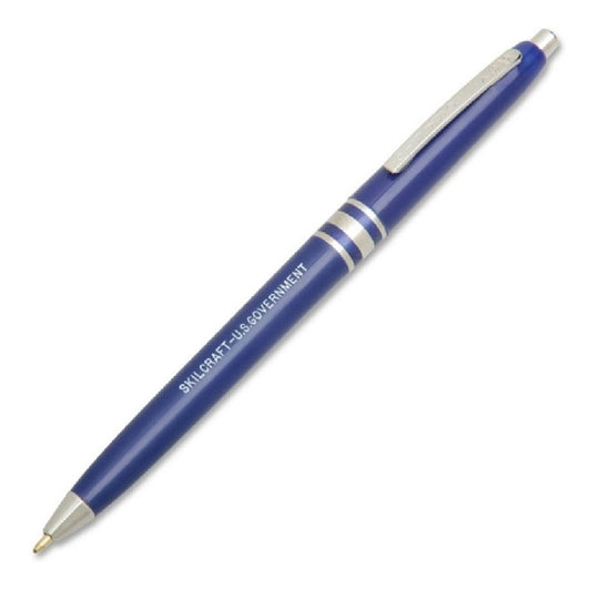 US GOVERNMENT RETRACTABLE FINE POINT PEN, BLUE BX