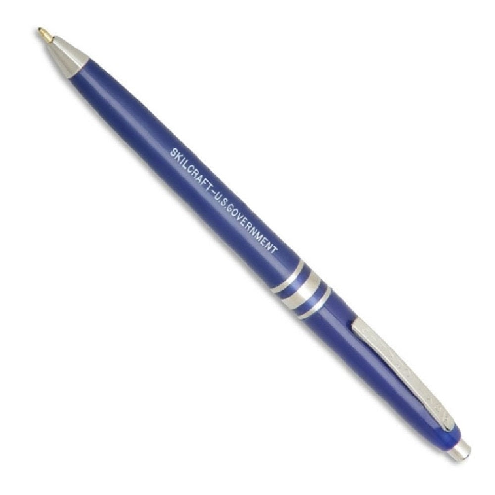 US GOVERNMENT RETRACTABLE FINE POINT PEN, BLUE BX