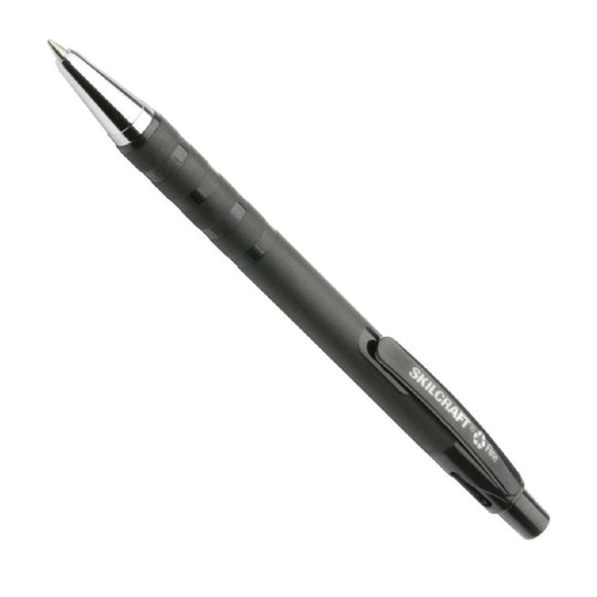 RUBBERIZED RETRACTABLE BALLPOINT PEN, BLACK INK BX