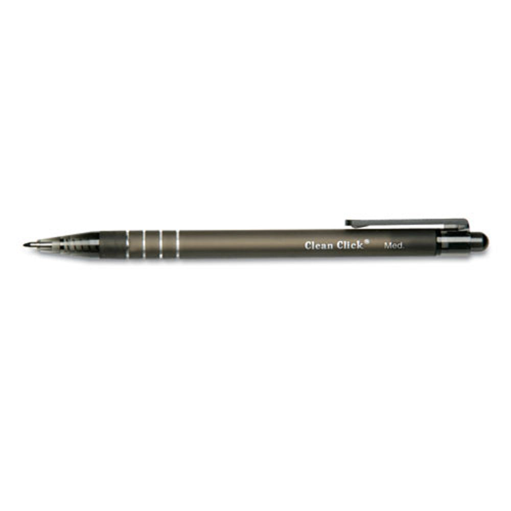 CLEAN CLICK BALLPOINT PEN - BLACK INK - MEDIUM - DOZEN