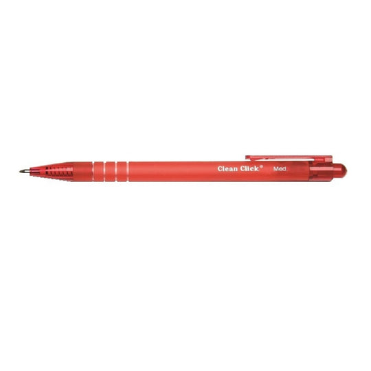 NSN4220324, RETRACTABLE RUBBERIZED FINE POINT BALLPOINT PEN, RED