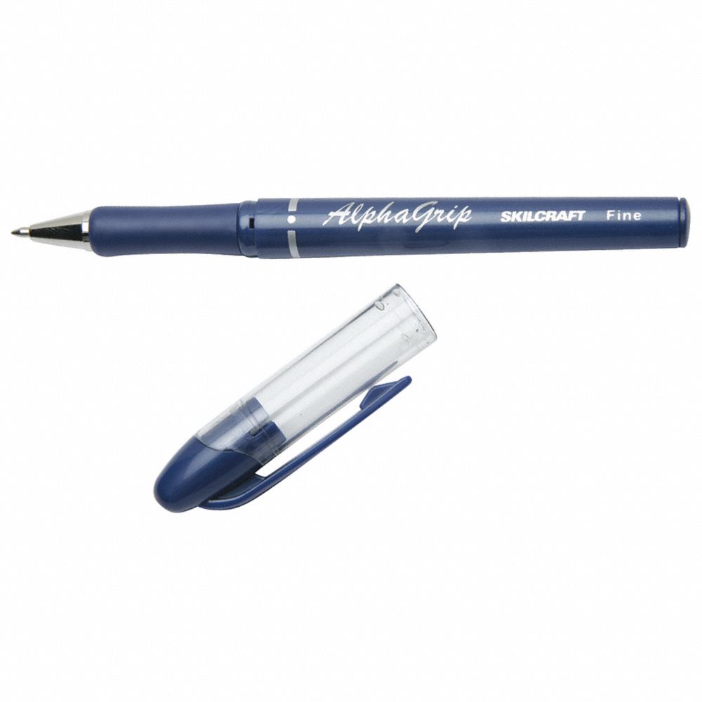 ALPHAGRIP BALLPOINT PEN, CUSHION GRIP, TRANSPARENT BLUE BARREL/BLUE INK DZ