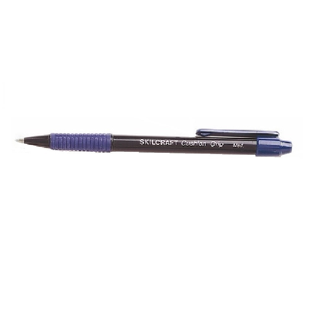 CUSHION GRIP ,RETRACTABLE BALLPOINT PENS, MEDIUM POINT, BLUE INK PK