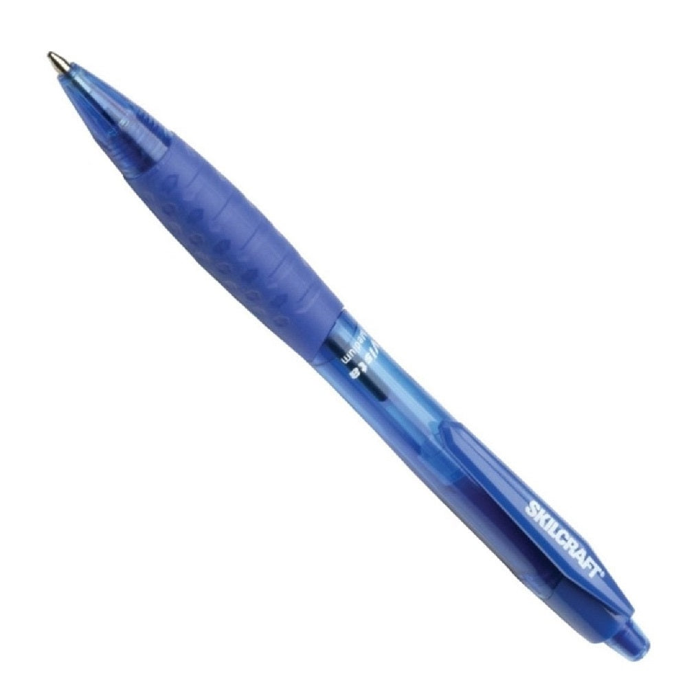 VISTA RETRACTABLE BALLPOINT PEN, MEDIUM POINT, BLUE INK - 12 PENS/PACK, 12 PACKS/CASE