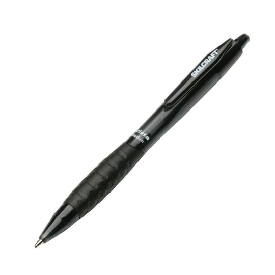 VISTA RETRACTABLE BALLPOINT PEN, MEDIUM POINT, BLACK INK BX