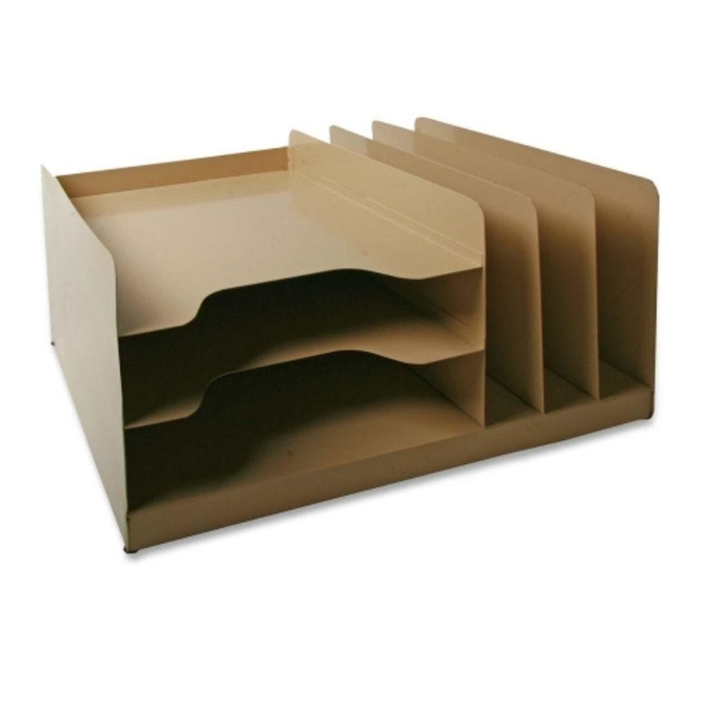 COMBINATION DESK FILE 6 SECTIONS, LETTER SIZE FILES - BEIGE