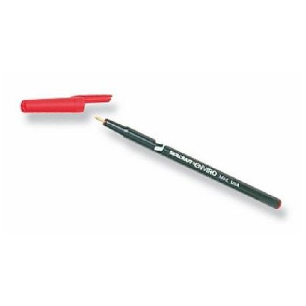 RECYCLED STICK TYPE, MEDIUM POINT BALLPOINT PEN, RED INK PK