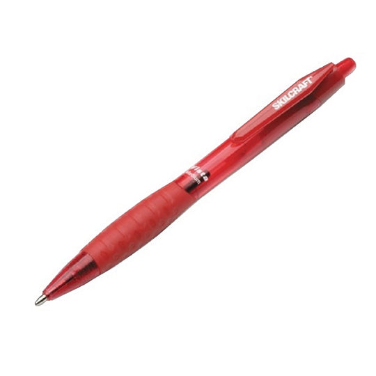 VISTA RETRACTABLE BALLPOINT PEN, MEDIUM POINT, RED INK BX