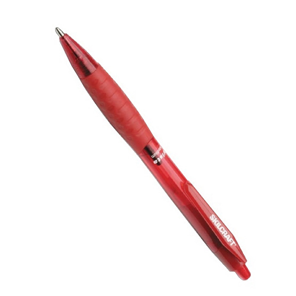 VISTA RETRACTABLE BALLPOINT PEN, MEDIUM POINT, RED INK BX